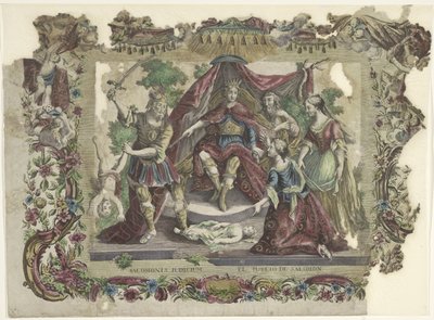 Het oorde van Solomon El juicio de Salomon / El juycio de Salomon (título sobre objeto) de Giovanni Volpato