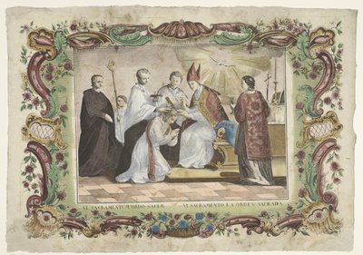 El Sacramento del Sacerdocio VI. sacramentum ordo sacer / VI. sacramento la orden sacrada (título sobre objeto) Los siete sacramentos (título de la serie) de Giovanni Volpato