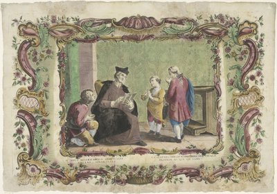 Enseñando a los ignorantes II opus misericordiae spiritualis / La segunda obra de misericordia espiritual (...) (título sobre el objeto) Las obras espirituales de misericordia (título de la serie) de Giovanni Volpato