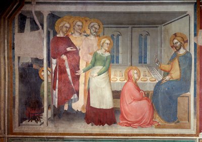 La vida de la Virgen: Cristo en la casa de Marta y María de Giovanni da Milano
