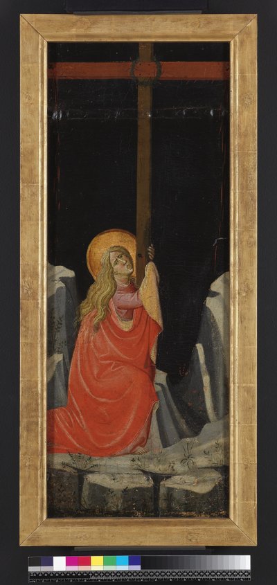 María Magdalena abrazando la cruz, reverso de Giovanni dal Ponte