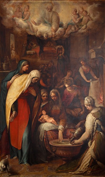La Natividad de la Santísima Virgen María, finales del siglo XVI de Giovanni de Vecchi