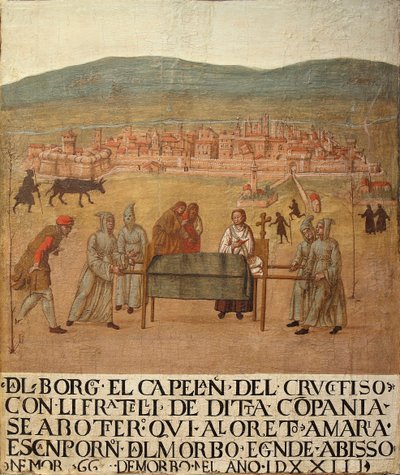 Peregrinación de la Compagnia del Crocifisso a Loreto, primera mitad del siglo XVI de Giovanni del Leone