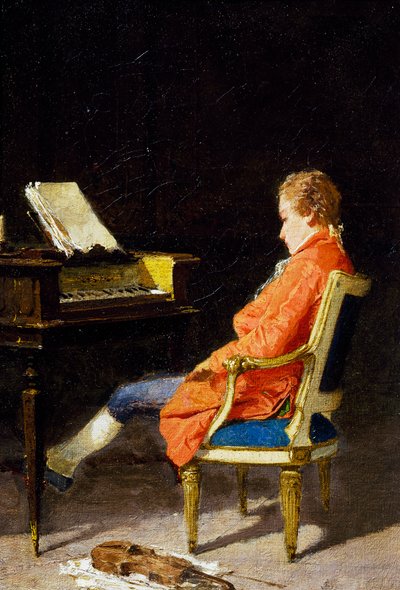 Retrato de Wolfgang Amadeus Mozart (1756-1791) de Giovanni del Re