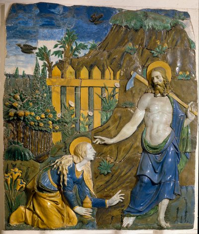 Noli Me Tangere. Relieve cerámico de Giovanni della Robbia (1469-1529) de Giovanni della Robbia