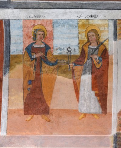 Santa Lucía y Santa Apolonia de Giovanni di Cherasco Botoneri