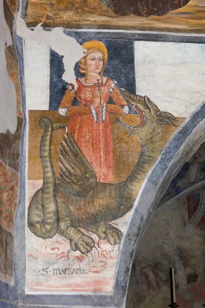 Santa Margarita de Antioquía, mártir de Giovanni di Cherasco Botoneri