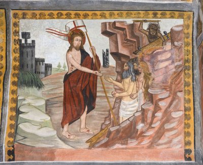 Historias de Cristo: Jesús libera a Adán y Eva del Inframundo de Giovanni di Cherasco Botoneri