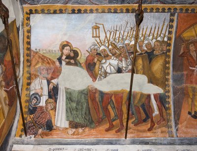 Historias de la Pasión de Cristo: Jesús traicionado con un beso por Judas y capturado de Giovanni di Cherasco Botoneri