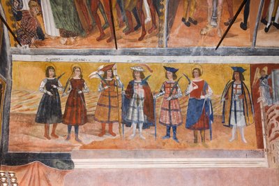Los Santos Caballeros Locales (los Siete Mártires de la Legión Tebana) de Giovanni di Cherasco Botoneri