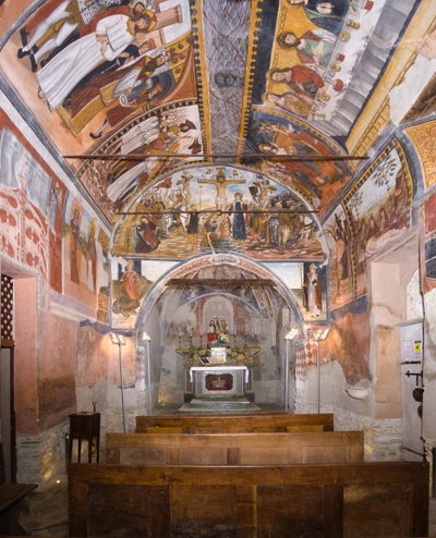 El ábside de la Capilla Alamandi o Allemandi original de Giovanni di Cherasco Botoneri