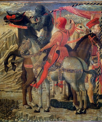 Episodios de la vida de San Nicolás de Bari (San Nicolás de Myra) - Predela - (detalle) de Giovanni di Francesco del Cervelliera