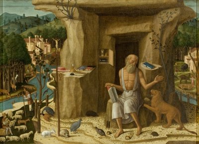 San Jerónimo en un paisaje de Giovanni di Niccolo Mansueti
