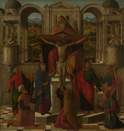 Representación simbólica de la Crucifixión, c. 1492 de Giovanni di Niccolo Mansueti