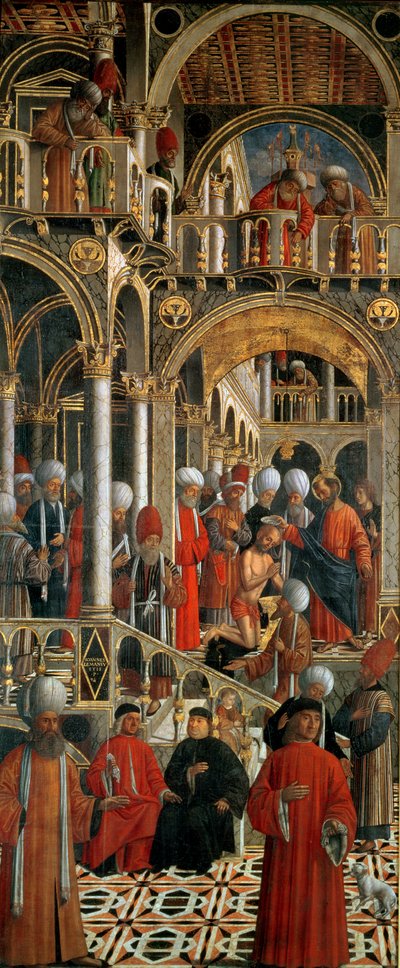 El bautismo de San Aniano por San Marcos, c.1524 de Giovanni di Niccolo Mansueti