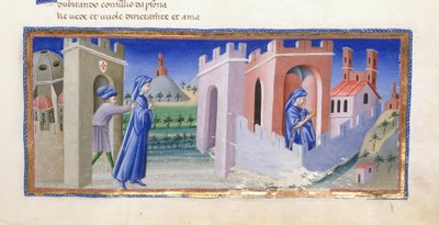 Dante siendo expulsado de Florencia y componiendo su poema en el exilio, de Paradiso en 