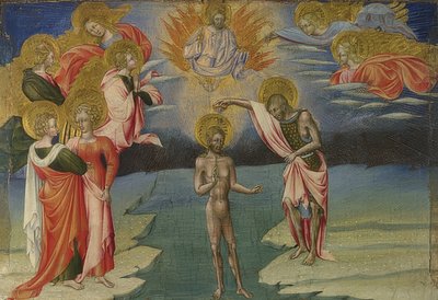 El bautismo de Cristo (Predela) de Giovanni di Paolo