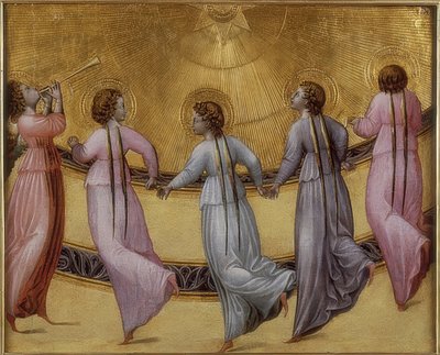 Cinco ángeles danzantes. Alrededor de 1436 de Giovanni di Paolo