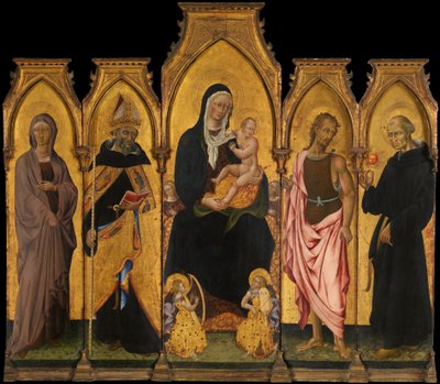 Madonna y el Niño con santos de Giovanni di Paolo