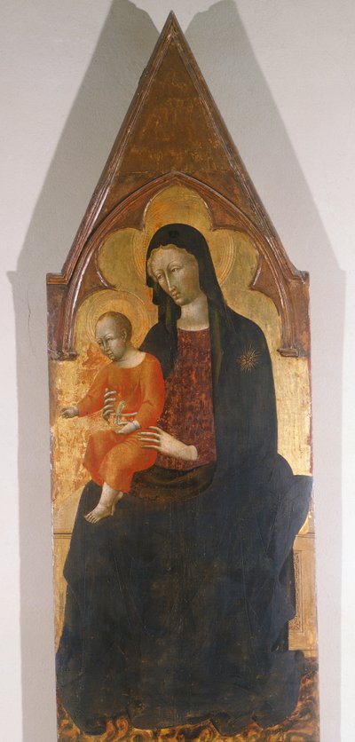 Virgen con el Niño, detalle del políptico de Giovanni di Paolo (hacia 1403-1482) de Giovanni di Paolo