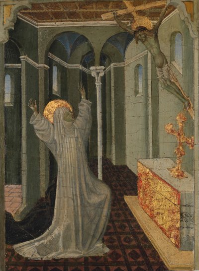 Santa Catalina de Siena recibiendo los estigmas de Giovanni di Paolo