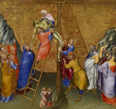 El Descendimiento de la Cruz, del retablo de Malavolti, 1426 de Giovanni di Paolo di Grazia