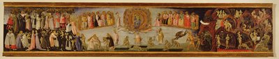 El Juicio Final, panel de la predela que representa el Cielo y el Infierno de Giovanni di Paolo di Grazia