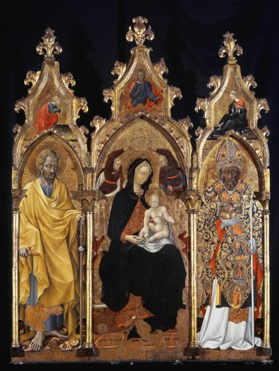 Tríptico de San Nicolás (San Niccolò) - temple sobre tabla de Giovanni di Paolo di Grazia