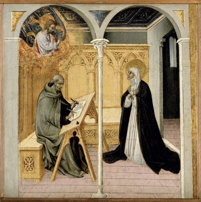 Santa Catalina de Siena Dictando Sus Diálogos, c.1447-61 de Giovanni di Paolo di Grazia