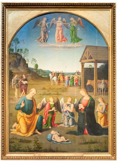 La Adoración de los Reyes Magos (óleo sobre madera) de Giovanni di Pietro (c.1450 1529)