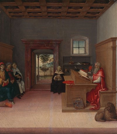 San Jerónimo en el estudio, c.1500-04 (óleo sobre madera) de Giovanni di Pietro (c.1450 1529)