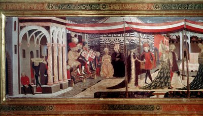 Ceremonia de boda renacentista (detalle) de Giovanni di Ser Giovanni Scheggia