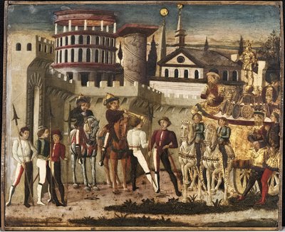 Escena de un triunfo antiguo de Giovanni di Ser Giovanni Scheggia