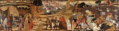 La batalla de Issos y la familia de Darío ante Alejandro - un frente de cassone de Giovanni di Ser Giovanni Scheggia