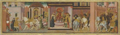 La Historia de Trajano y la Viuda, panel de un cassone de Giovanni di Ser Giovanni Scheggia