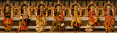 ""las siete artes liberales"" (aritmética, geometría, música, astrología, lógica, retórica y gramática) - Las siete artes liberales - Pintura de Giovanni di Ser Giovanni de Giovanni di Ser Giovanni Scheggia