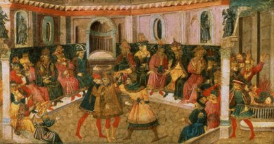 La muerte de Julio César, c.1446-50 de Giovanni di Tommaso Angelo