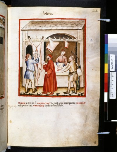 Theatrum sanitatis de Ububchasym de Baldach: "Ubera", primera década del siglo XIV (miniatura) de Giovannino de