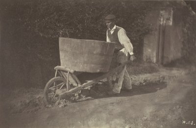 Campesino con carretilla, 1870 de Giraudon
