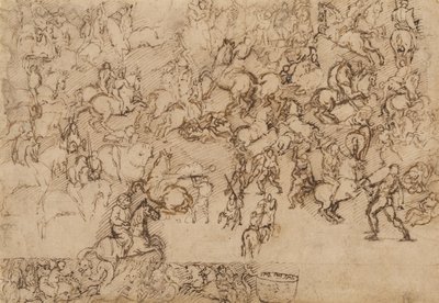 Escena de batalla de Girolamo Genga