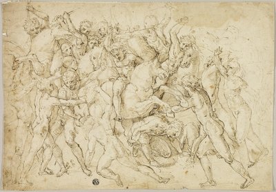 Batalla entre Caballería y Soldados de Infantería de Girolamo Genga