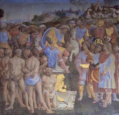 La redención de los prisioneros (fresco) de Girolamo Genga