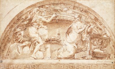 La Anunciación: Un diseño para una luneta de Girolamo Mazzola Bedoli
