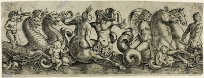 Friso con tritones y ninfas de Girolamo Mocetto