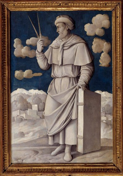 Retrato de Euclides (325-265 a.C.), matemático griego de Girolamo Mocetto