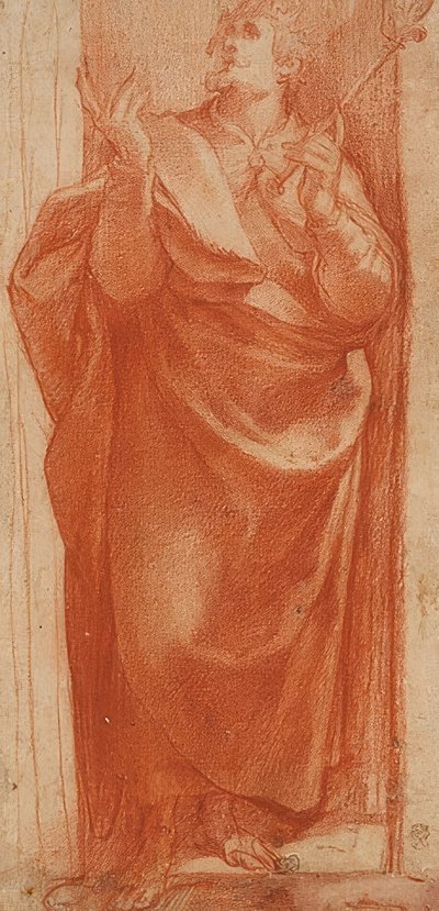 Rey santo de pie. Alrededor de 1570/80 (?) de Girolamo Muziano