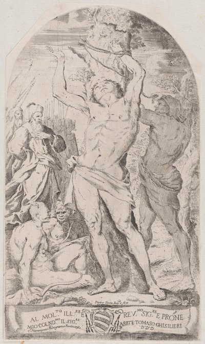 San Sebastián atado a un árbol de Girolamo Pedrignani