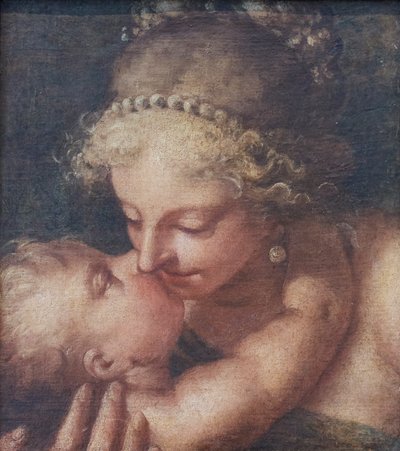Amor besando a Venus de Girolamo Pellegrini