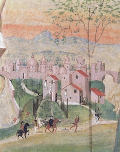 Vista de la ciudad de Prato (detalle) de Girolamo Ristori