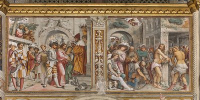 Nave Central, Quinto Tramo Sur, Cristo ante Pilato, Flagelación de Cristo, Jerónimo Romanino de Girolamo Romanino